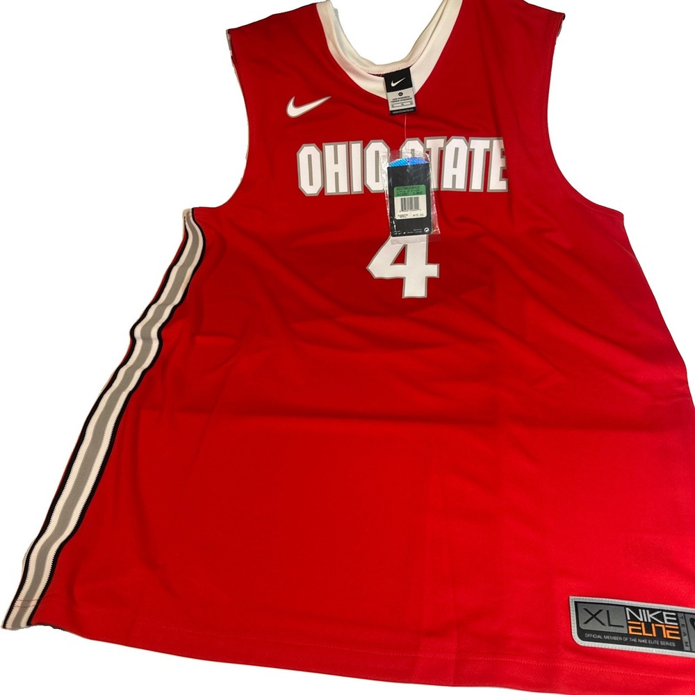 Nike Elite Ohio State Buckeyes Jacy Sheldon #4 Basketball Jersey Mens Size XL